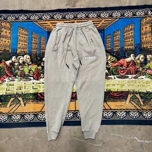 Young La cream joggers Men Size XS Distressing cuffed sweatpants athletic casual